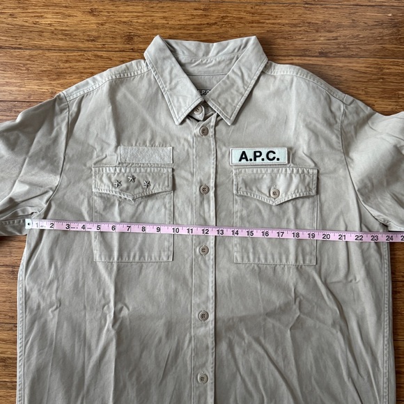 A.P.C. Jean Touitou Mainline Overshirt Beige, Medium - Picture 12 of 12